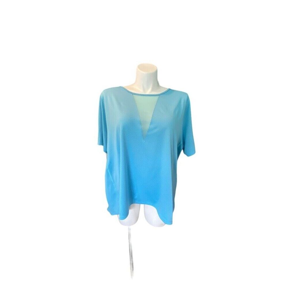 3X Nike Zonal Cooling Blue Mesh Back Workout Shirt Athletic